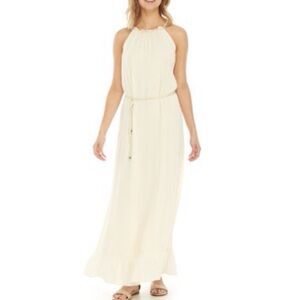 Metallic Stripe Maxi Dress